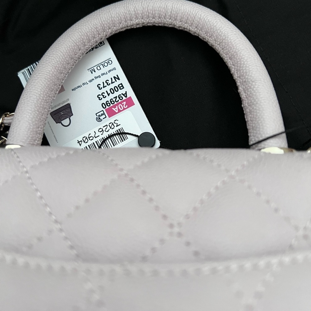 RARE 20A 2020 Chanel lilac small coco top handle pink shoulder bag - Picture 4 of 15
